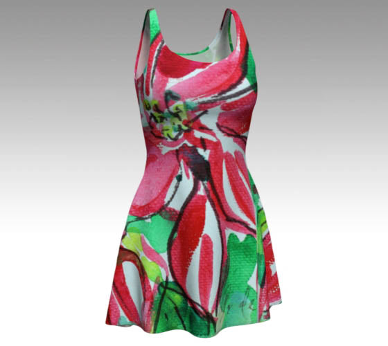 Christmas Poinsettia Dress  Artsyandreaz Floral Fashion